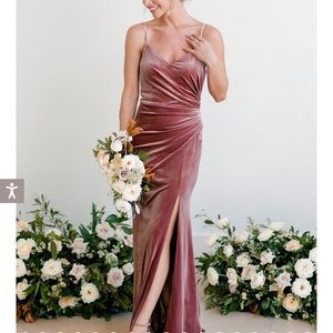 Revelry Rory Velvet Dress and matching tie - TerraCotta.